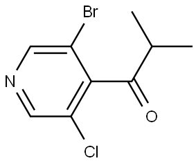 1-(3-bromo-5-chloropyridin-4-yl)-2-methylpropan-1-one Structure