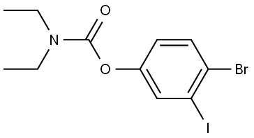 4-bromo-3-iodophenyl diethylcarbamate Structure