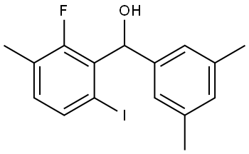 (3,5-dimethylphenyl)(2-fluoro-6-iodo-3-methylphenyl)methanol Structure