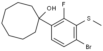 1-(4-bromo-2-fluoro-3-(methylthio)phenyl)cyclooctanol Structure