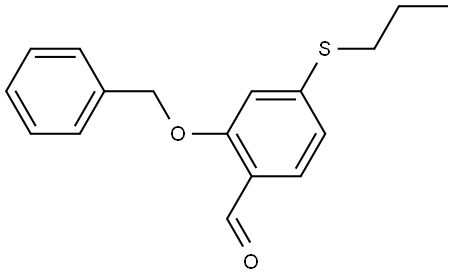 2-(benzyloxy)-4-(propylthio)benzaldehyde Structure