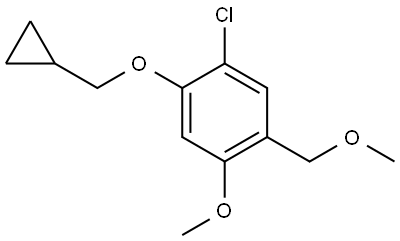 1-chloro-2-(cyclopropylmethoxy)-4-methoxy-5-(methoxymethyl)benzene Structure