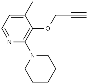 4-methyl-2-(piperidin-1-yl)-3-(prop-2-yn-1-yloxy)pyridine Structure