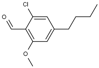 4-butyl-2-chloro-6-methoxybenzaldehyde Structure