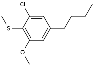 (4-butyl-2-chloro-6-methoxyphenyl)(methyl)sulfane Structure