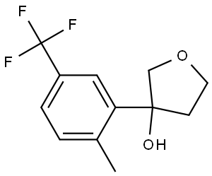 3-(2-methyl-5-(trifluoromethyl)phenyl)tetrahydrofuran-3-ol Structure