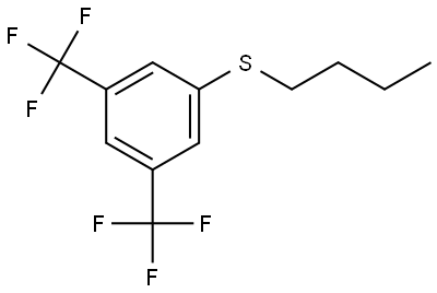 (3,5-bis(trifluoromethyl)phenyl)(butyl)sulfane Structure