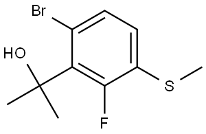 2-(6-bromo-2-fluoro-3-(methylthio)phenyl)propan-2-ol Structure