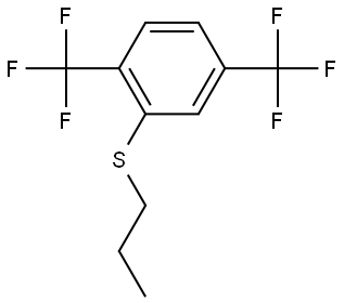 (2,5-bis(trifluoromethyl)phenyl)(propyl)sulfane Structure