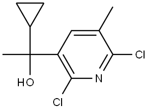 1-cyclopropyl-1-(2,6-dichloro-5-methylpyridin-3-yl)ethanol Structure