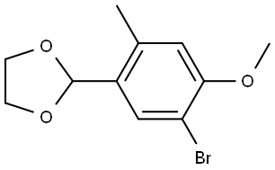 2-(5-bromo-4-methoxy-2-methylphenyl)-1,3-dioxolane 구조식 이미지