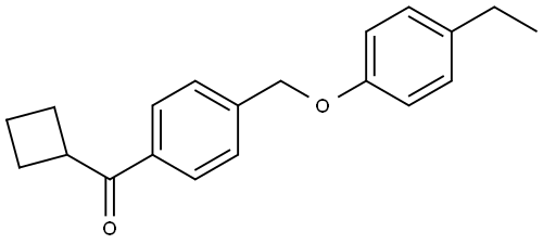 cyclobutyl(4-((4-ethylphenoxy)methyl)phenyl)methanone Structure