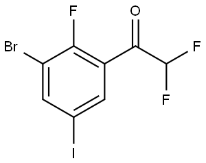 1-(3-Bromo-2-fluoro-5-iodophenyl)-2,2-difluoroethanone Structure