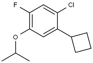 1-chloro-2-cyclobutyl-5-fluoro-4-isopropoxybenzene Structure