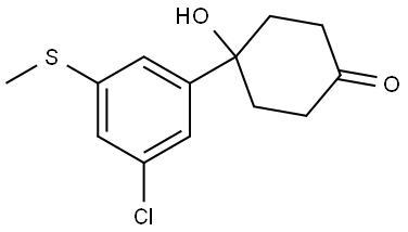 4-(3-chloro-5-(methylthio)phenyl)-4-hydroxycyclohexanone Structure