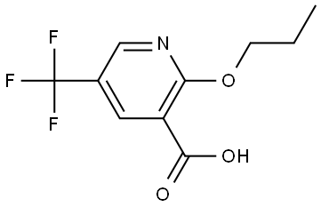 2-propoxy-5-(trifluoromethyl)nicotinic acid Structure