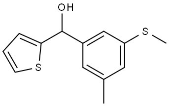 (3-methyl-5-(methylthio)phenyl)(thiophen-2-yl)methanol Structure