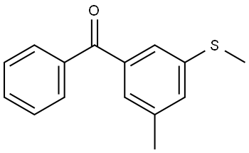 (3-methyl-5-(methylthio)phenyl)(phenyl)methanone 구조식 이미지