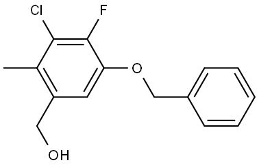 (5-(benzyloxy)-3-chloro-4-fluoro-2-methylphenyl)methanol 구조식 이미지