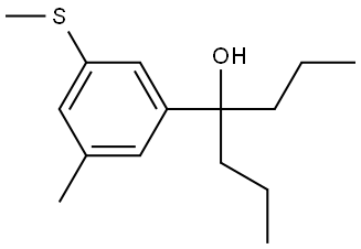 4-(3-methyl-5-(methylthio)phenyl)heptan-4-ol Structure