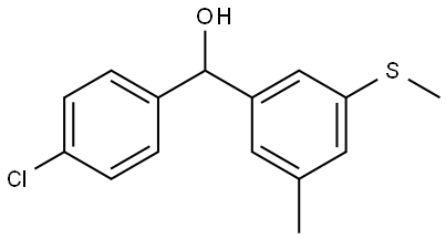 (4-chlorophenyl)(3-methyl-5-(methylthio)phenyl)methanol Structure