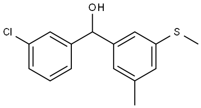 (3-chlorophenyl)(3-methyl-5-(methylthio)phenyl)methanol Structure