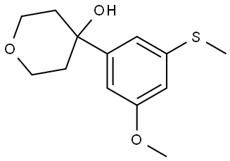 4-(3-methoxy-5-(methylthio)phenyl)tetrahydro-2H-pyran-4-ol Structure