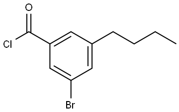 3-bromo-5-butylbenzoyl chloride Structure