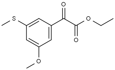 ethyl 2-(3-methoxy-5-(methylthio)phenyl)-2-oxoacetate Structure