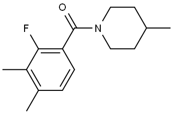 (2-fluoro-3,4-dimethylphenyl)(4-methylpiperidin-1-yl)methanone 구조식 이미지