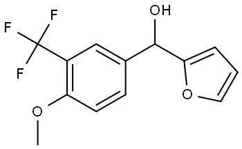 furan-2-yl(4-methoxy-3-(trifluoromethyl)phenyl)methanol 구조식 이미지