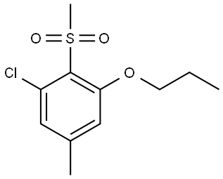 1-chloro-5-methyl-2-(methylsulfonyl)-3-propoxybenzene Structure