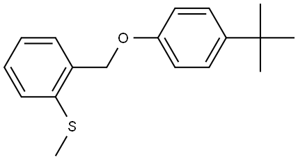(2-((4-(tert-butyl)phenoxy)methyl)phenyl)(methyl)sulfane Structure