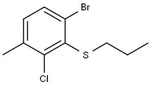 (6-bromo-2-chloro-3-methylphenyl)(propyl)sulfane Structure