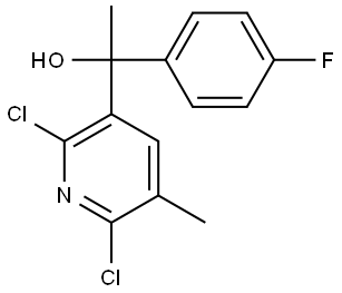 1-(2,6-dichloro-5-methylpyridin-3-yl)-1-(4-fluorophenyl)ethanol Structure