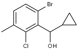 (6-bromo-2-chloro-3-methylphenyl)(cyclopropyl)methanol Structure