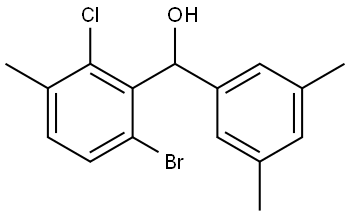 (6-bromo-2-chloro-3-methylphenyl)(3,5-dimethylphenyl)methanol Structure