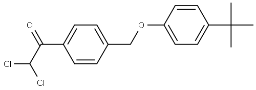 1-(4-((4-(tert-butyl)phenoxy)methyl)phenyl)-2,2-dichloroethanone Structure