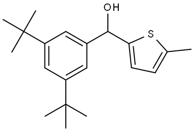 (3,5-di-tert-butylphenyl)(5-methylthiophen-2-yl)methanol Structure