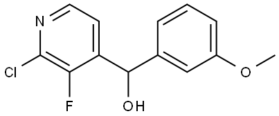 (2-chloro-3-fluoropyridin-4-yl)(3-methoxyphenyl)methanol Structure