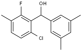 (6-chloro-2-fluoro-3-methylphenyl)(3,5-dimethylphenyl)methanol Structure