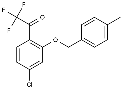 1-(4-chloro-2-((4-methylbenzyl)oxy)phenyl)-2,2,2-trifluoroethanone Structure