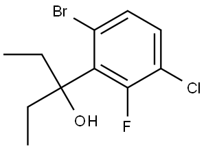 3-(6-bromo-3-chloro-2-fluorophenyl)pentan-3-ol Structure