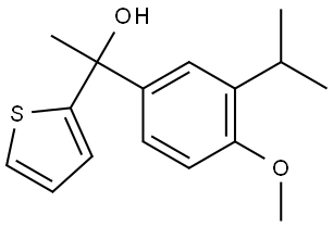 1-(3-isopropyl-4-methoxyphenyl)-1-(thiophen-2-yl)ethanol Structure