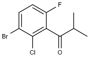 1-(3-bromo-2-chloro-6-fluorophenyl)-2-methylpropan-1-one Structure