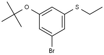 (3-bromo-5-(tert-butoxy)phenyl)(ethyl)sulfane Structure