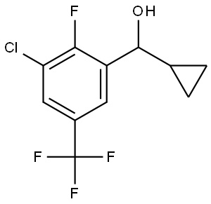 (3-chloro-2-fluoro-5-(trifluoromethyl)phenyl)(cyclopropyl)methanol Structure