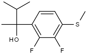 2-(2,3-difluoro-4-(methylthio)phenyl)-3-methylbutan-2-ol 구조식 이미지