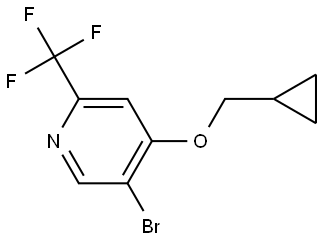 5-bromo-4-(cyclopropylmethoxy)-2-(trifluoromethyl)pyridine Structure