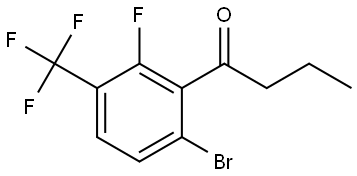 1-(6-bromo-2-fluoro-3-(trifluoromethyl)phenyl)butan-1-one Structure